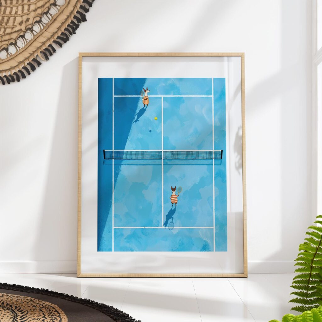 Tennis Dogs Print Tennis Dogs Print