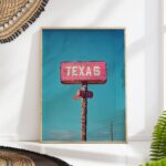 Texas Pink Sign Wall Art