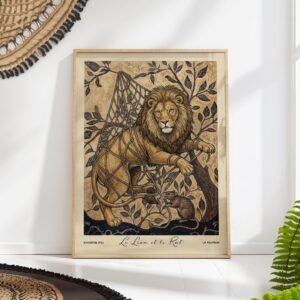 The Lion and The Rat Art Print