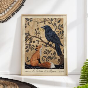 The Raven and the Fox Art Print