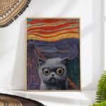 The Scream Cat Munch Art Print