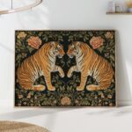 Tiger Floral Art Print