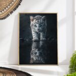 Tiger Reflection Cat Poster