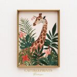 Tropical Giraffe Art Print