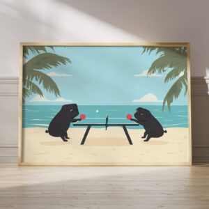 Tropical Pug Print