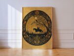 Two Riders on Horseback Under the Moon Print