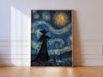 Van Gogh Starry Night Cowgirl Print