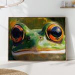 Vibrant Frog Eyes Wall Art