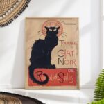 Vintage Art Deco Black Cat Poster