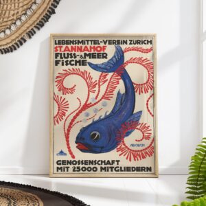 Vintage Fish Market Poster