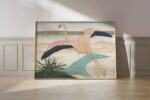 Vintage Flamingo Art Deco Print