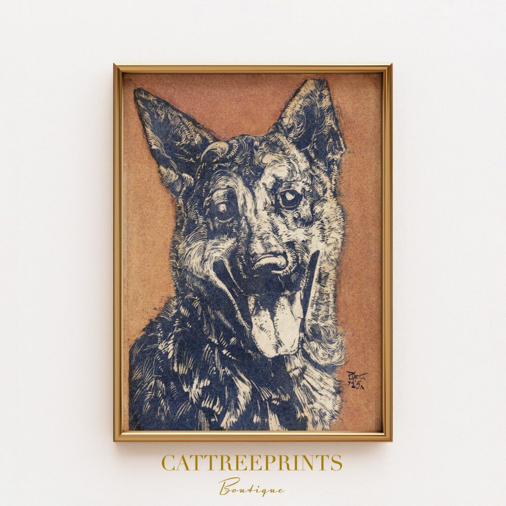 Vintage German Shepherd Print Vintage German Shepherd Print