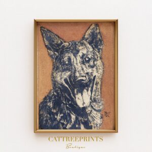 Vintage German Shepherd Print
