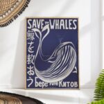 Vintage Save the Whales Poster