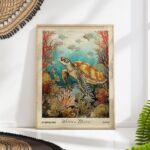 Vintage Sea Turtle Art Print