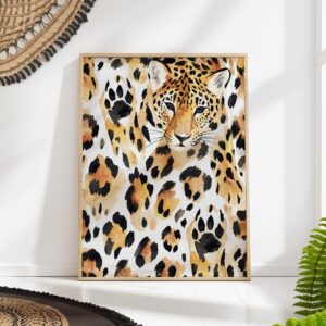 Watercolor Leopard Print Wall Art