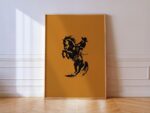 Western Cowgirl Bronco Wall Art