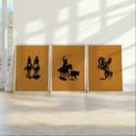 Western Rodeo Art Print Set