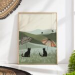 Whimsical Cat Art Print
