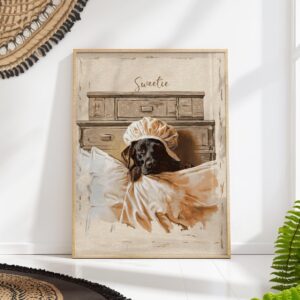 Whimsical Dog Oil Painting Art Print