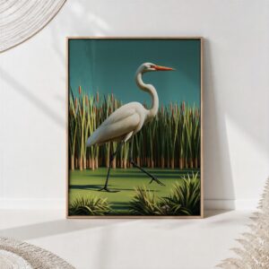 White Egret Print