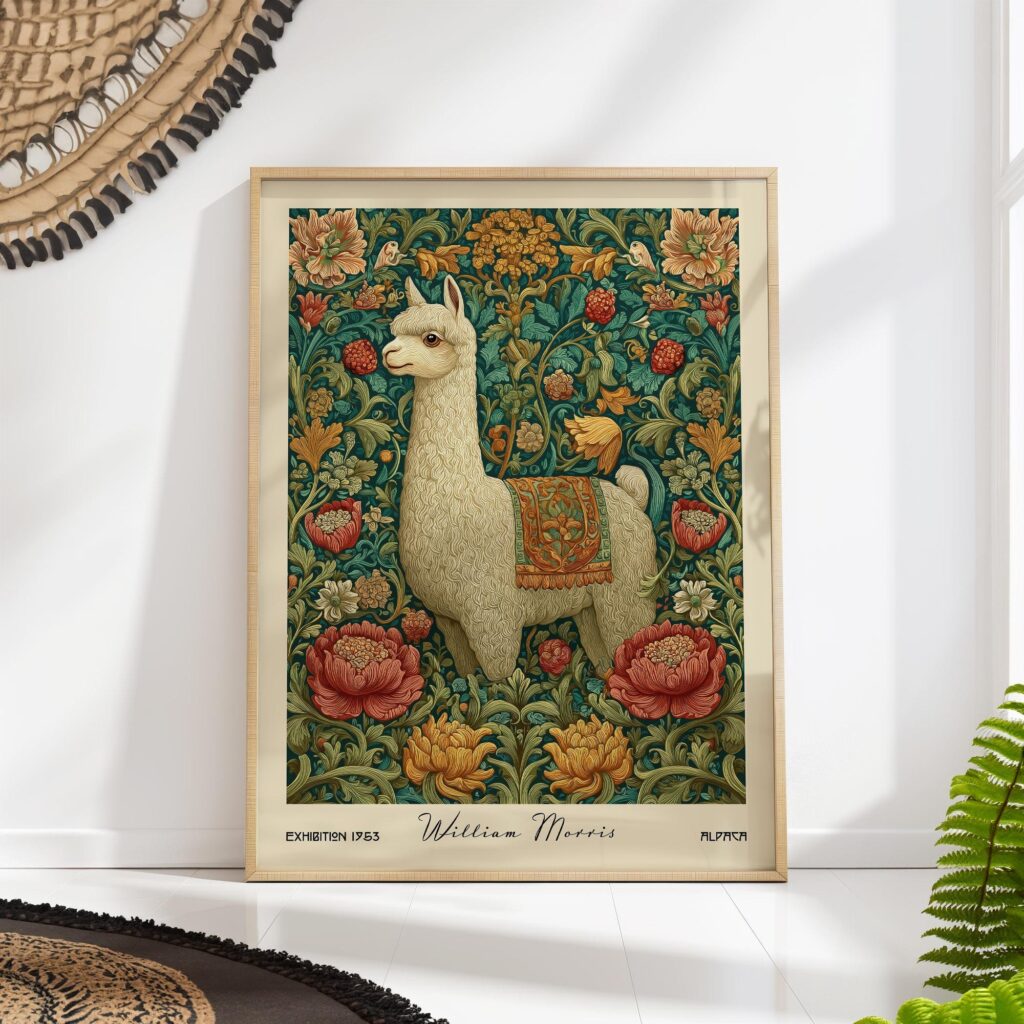 William Morris Alpaca Art Print William Morris Alpaca Art Print