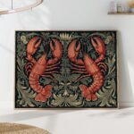 William Morris Botanical Lobster Print