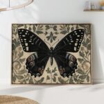William Morris Butterfly Vintage Botanical Art Print