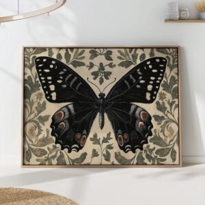 William Morris Butterfly Vintage Botanical Art Print