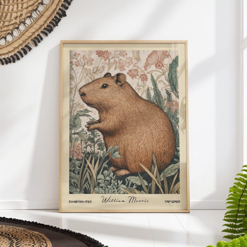 William Morris Capybara Art Print William Morris Capybara Art Print