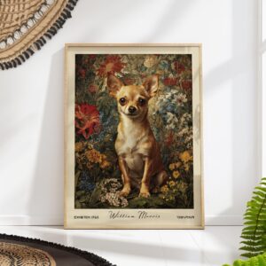 William Morris Chihuahua Art Print