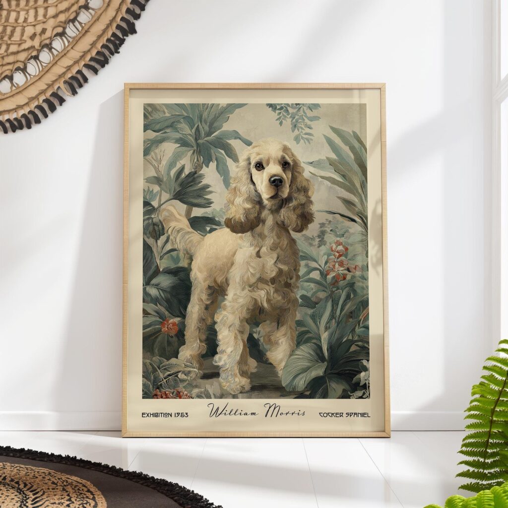 William Morris Cocker Spaniel Art Print William Morris Cocker Spaniel Art Print
