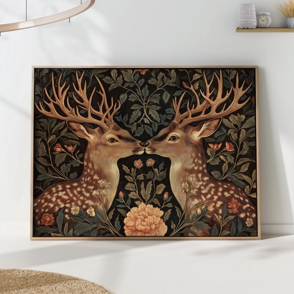 William Morris Deer Floral Print