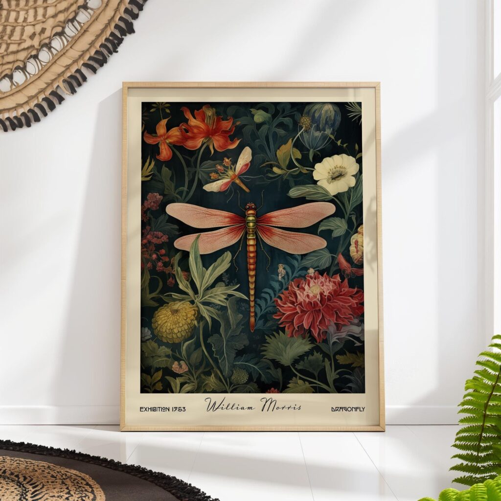 William Morris Dragonfly Print William Morris Dragonfly Print
