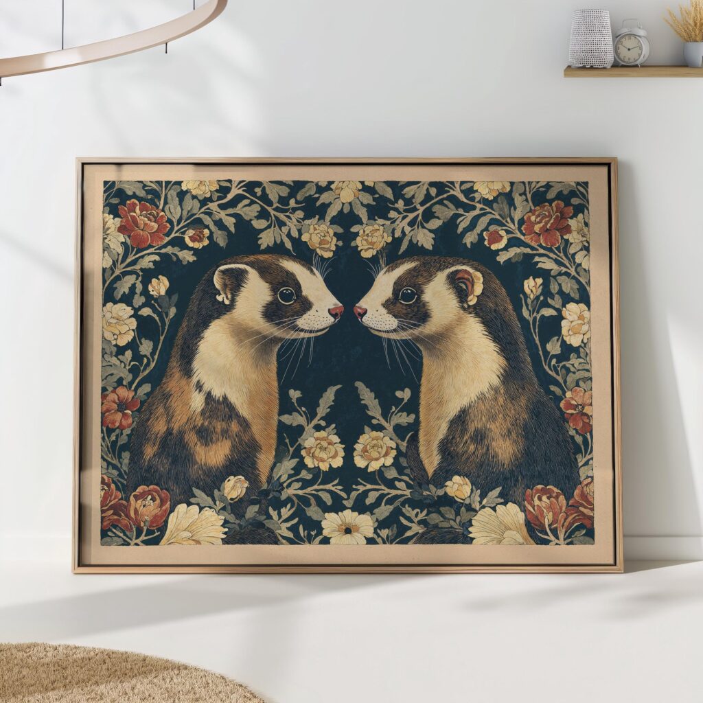 William Morris Ferret Art Print