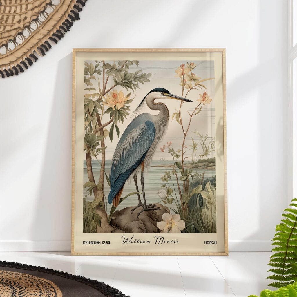 William Morris Heron Art Print William Morris Heron Art Print