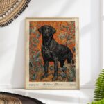 William Morris Inspired Labrador Art Print