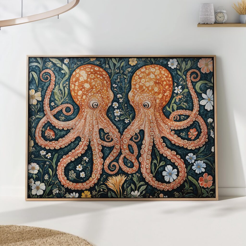 William Morris Octopus Wall Art William Morris Octopus Wall Art