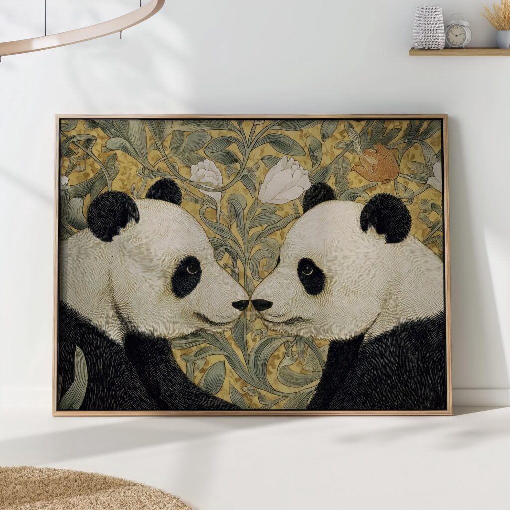 William Morris Panda Botanical Print William Morris Panda Botanical Print