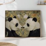 William Morris Panda Botanical Print