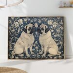 William Morris Pug Wall Art