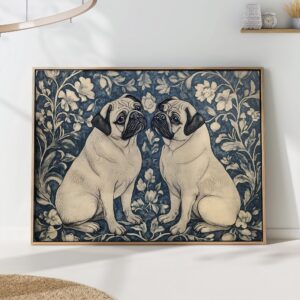 William Morris Pug Wall Art