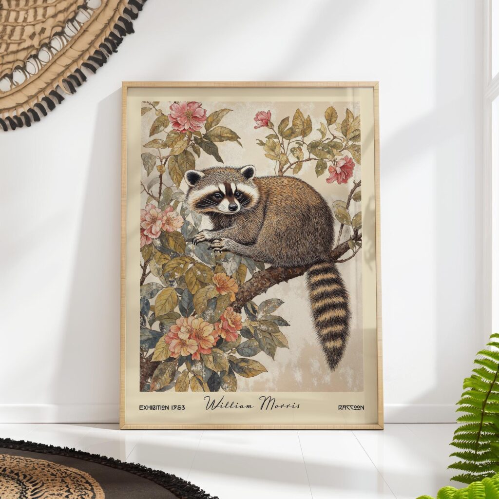 William Morris Raccoon Print