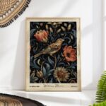 William Morris Sparrow Floral Wall Art