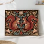 William Morris Squirrel Botanical Wall Art Print