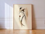 Woman Wine Glass Print