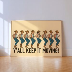 Y'all Line Dancing Wall Art