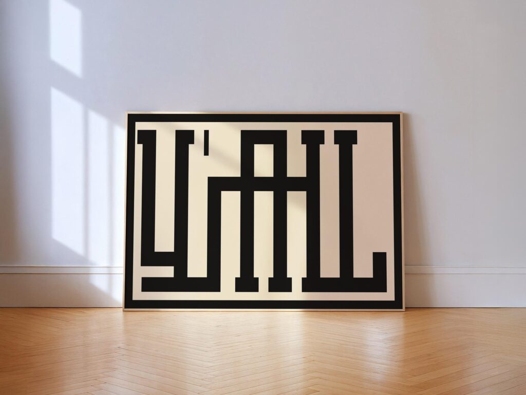 Y'all Western Art Print: Typographic Wall Decor Y'all Western Art Print