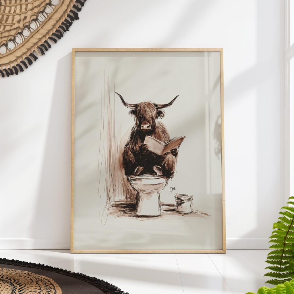 Yak Bathroom Art Print Yak Bathroom Art Print
