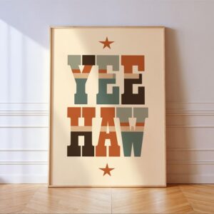 Yeehaw Western Typography Print